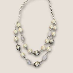 American Eagle Two Strand Beaded Necklace